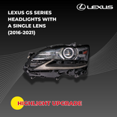 OEM-Style Replacement Headlights for 2016-2021 Lexus GS Series (GS200t, GS300, GS350, GS450h, GS F) - Direct Bolt-On Fit