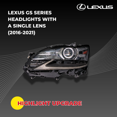 OEM-Style Replacement Headlights for 2016-2021 Lexus GS Series (GS200t, GS300, GS350, GS450h, GS F) - Direct Bolt-On Fit