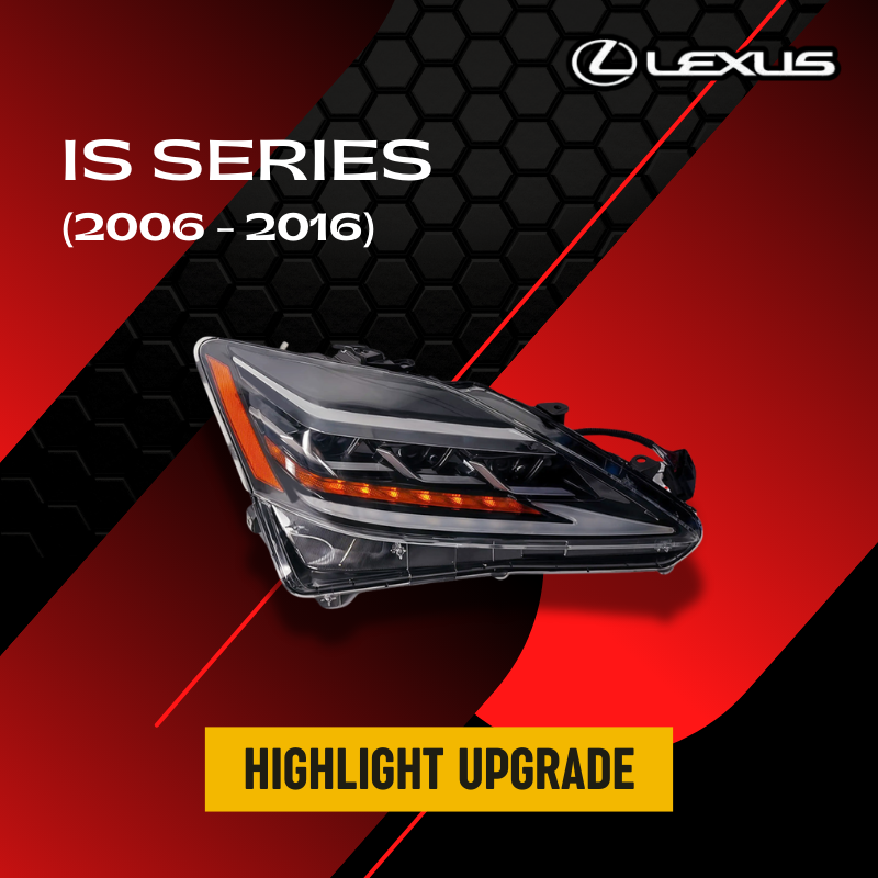 Three-Headlight Assembly for 2006-2012 Lexus IS Series (IS250, IS350, IS-F) - Premium Triple Lamp Upgrade