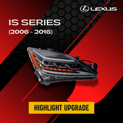 Three-Headlight Assembly for 2006-2012 Lexus IS Series (IS250, IS350, IS-F) - Premium Triple Lamp Upgrade