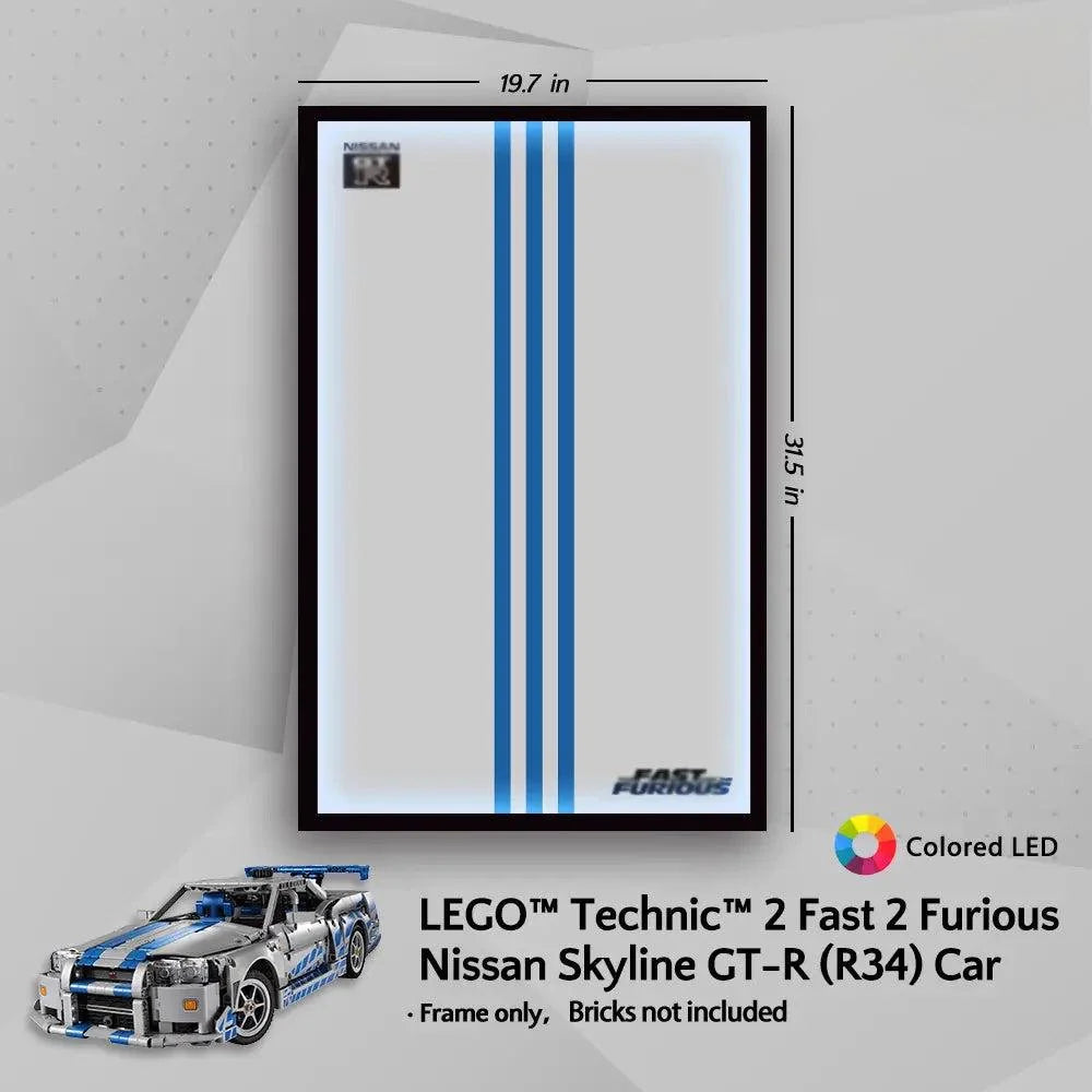 Display Frame for LEGO® 42210 Nissan GT-R (Fast & Furious)