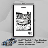 Display Frame for LEGO® 42210 Nissan GT-R (Fast & Furious)