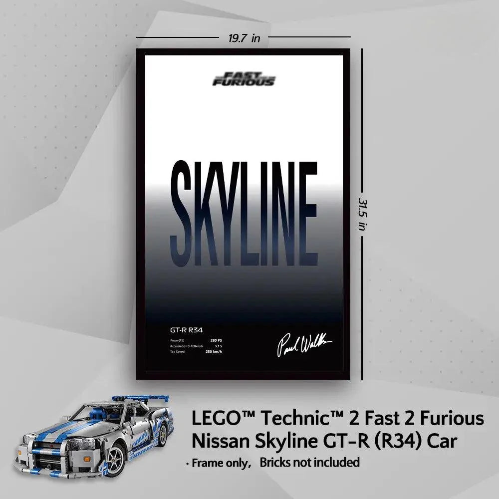 Display Frame for LEGO® 42210 Nissan GT-R (Fast & Furious)