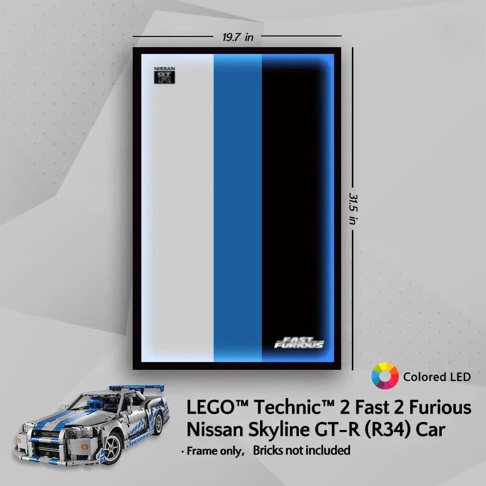 Display Frame for LEGO® 42210 Nissan GT-R (Fast & Furious)