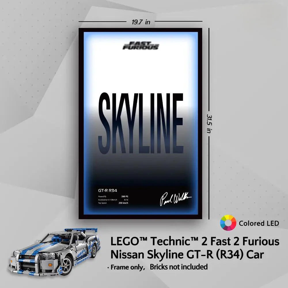 Display Frame for LEGO® 42210 Nissan GT-R (Fast & Furious)