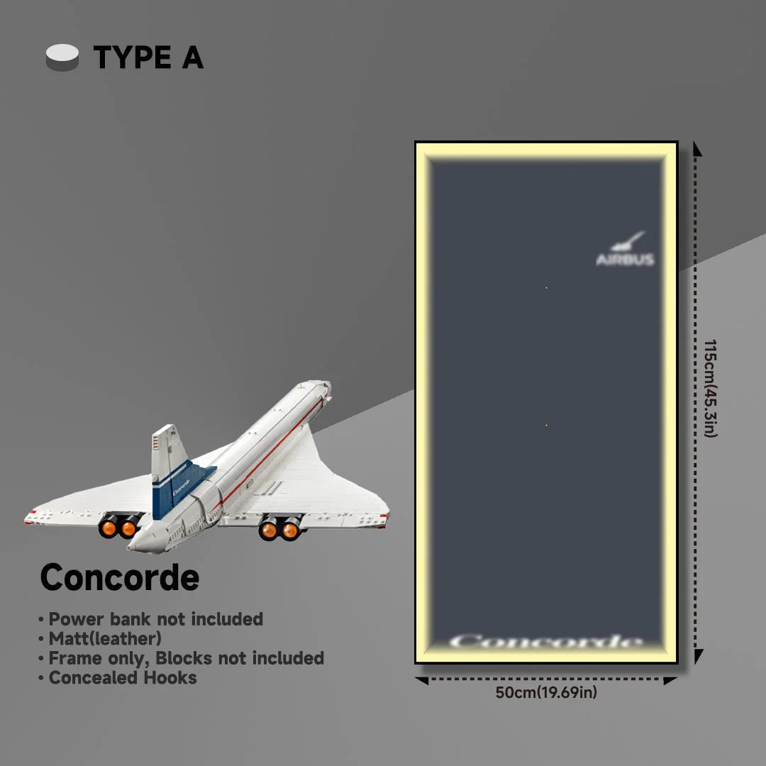 LED Wall Display Frame for Lego® Concorde Set（10318）