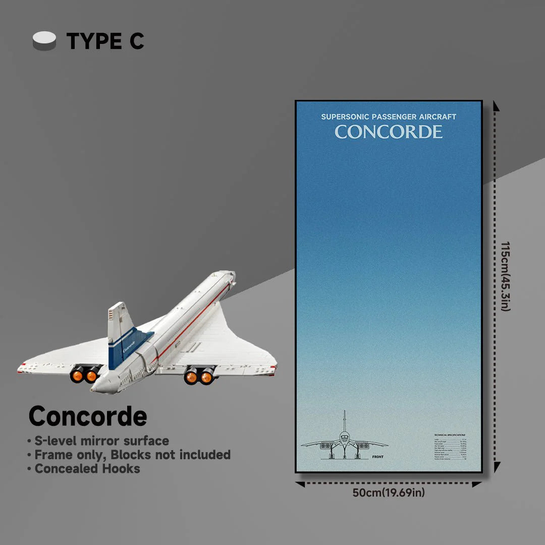 LED Wall Display Frame for Lego® Concorde Set（10318）