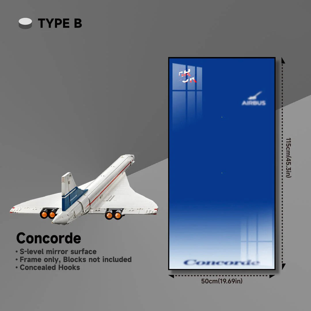LED Wall Display Frame for Lego® Concorde Set（10318）
