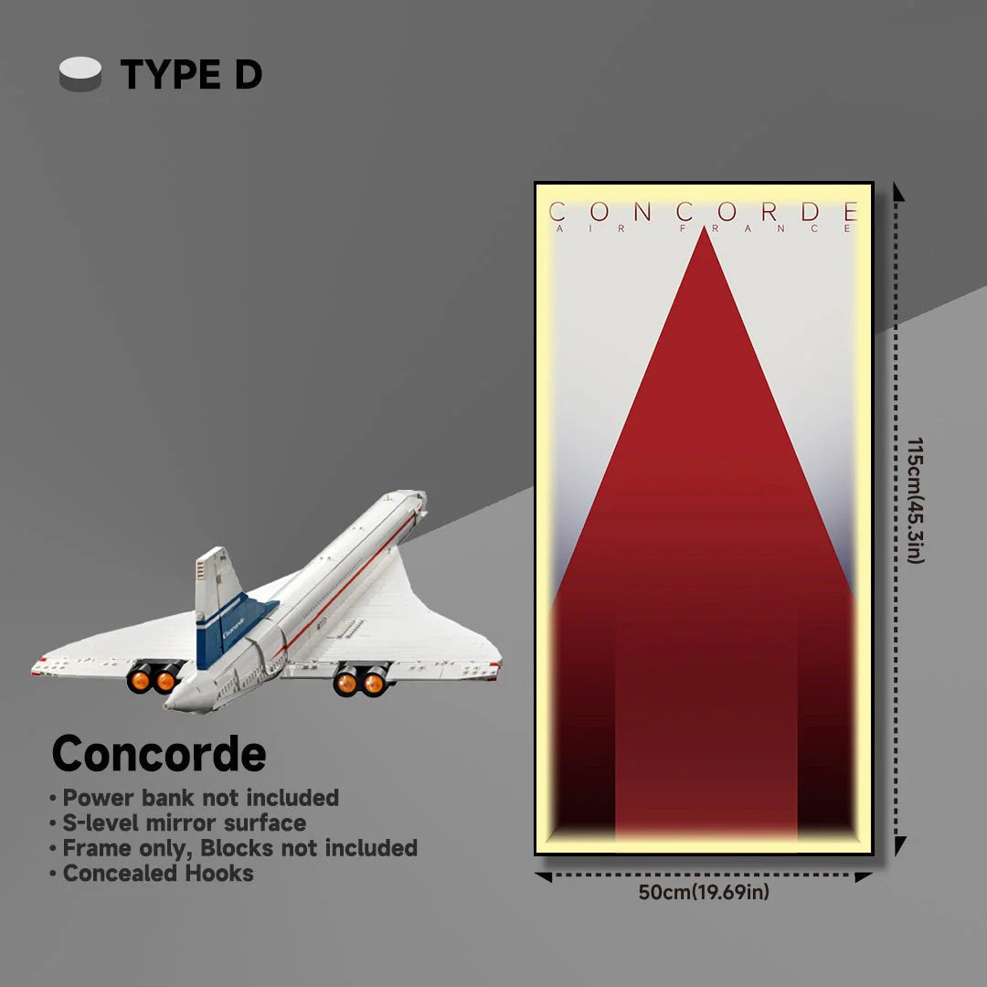 LED Wall Display Frame for Lego® Concorde Set（10318）