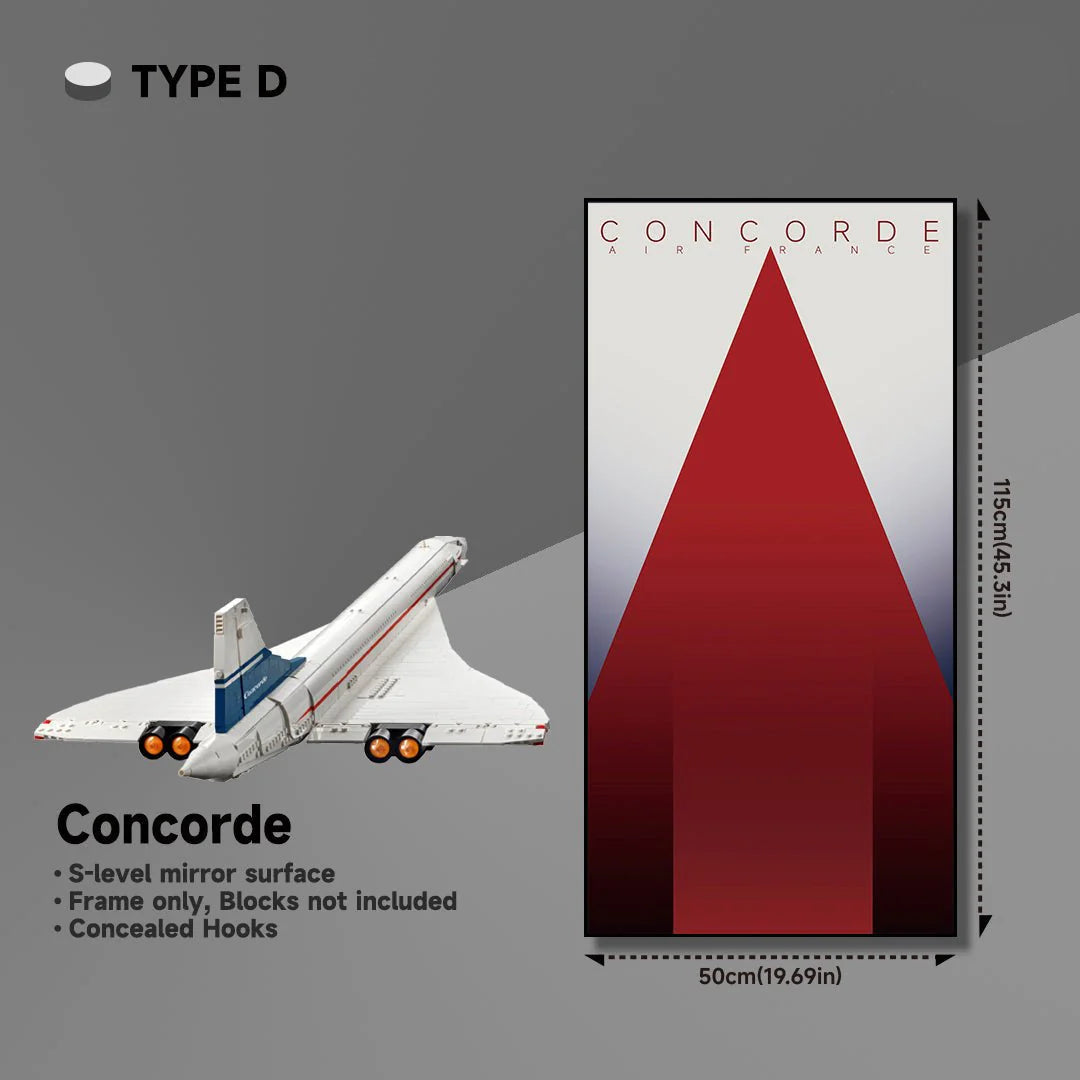 LED Wall Display Frame for Lego® Concorde Set（10318）