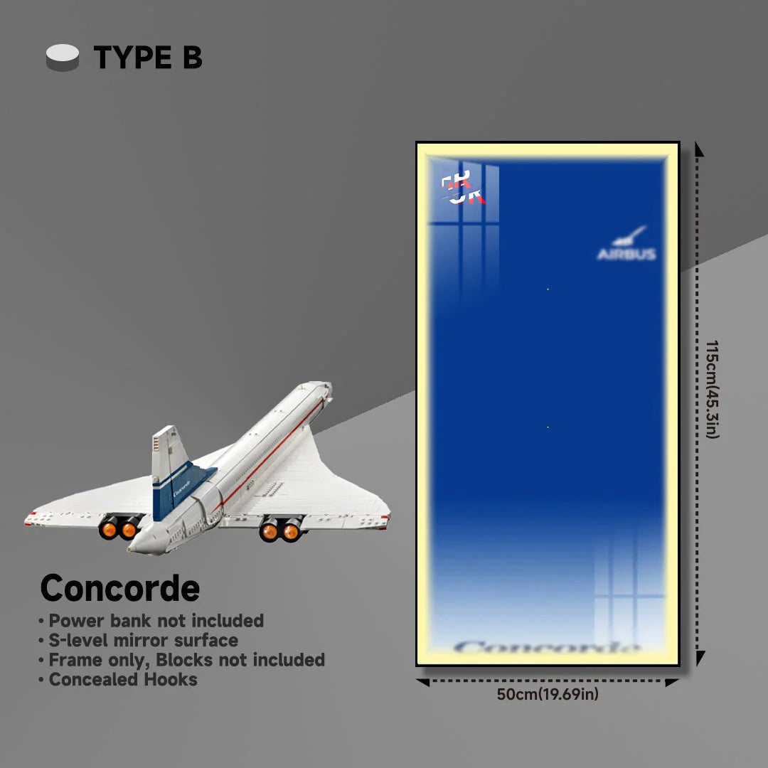 LED Wall Display Frame for Lego® Concorde Set（10318）