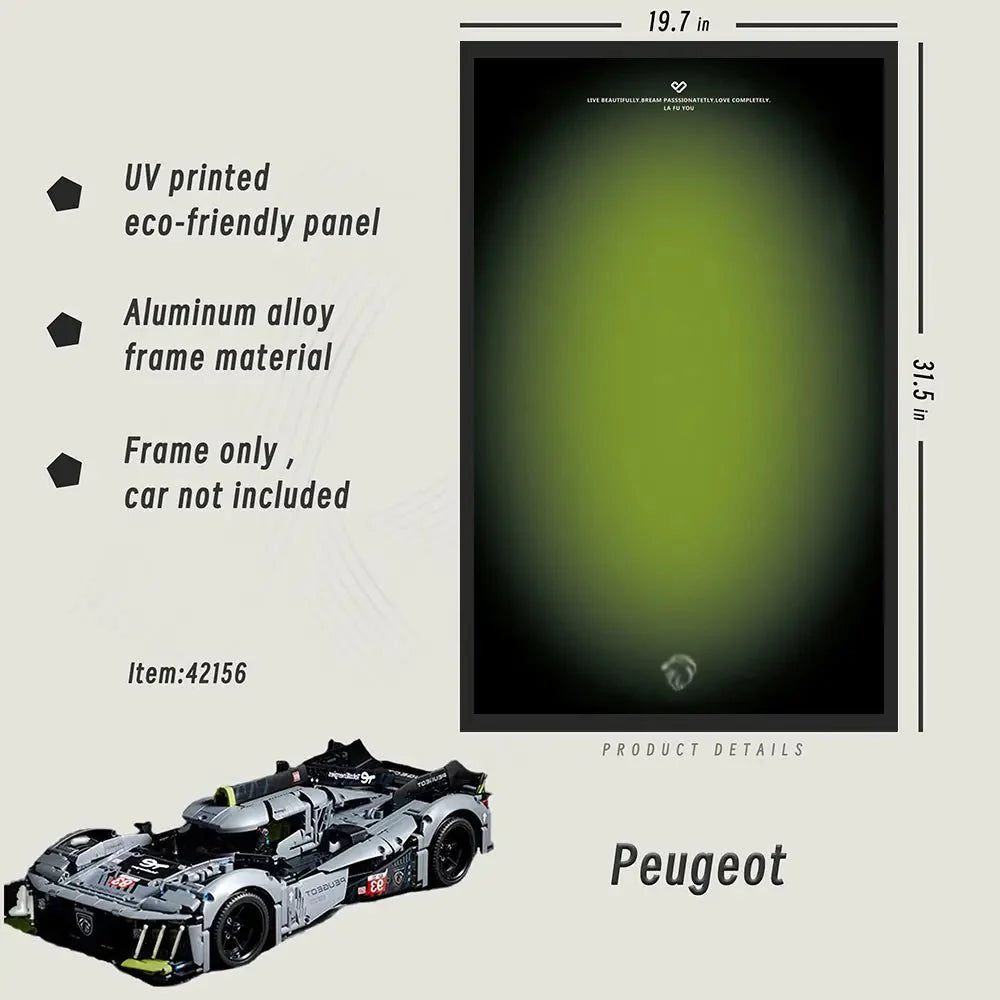 LED Wall Display Frame for LEGO® Peugeot 42156