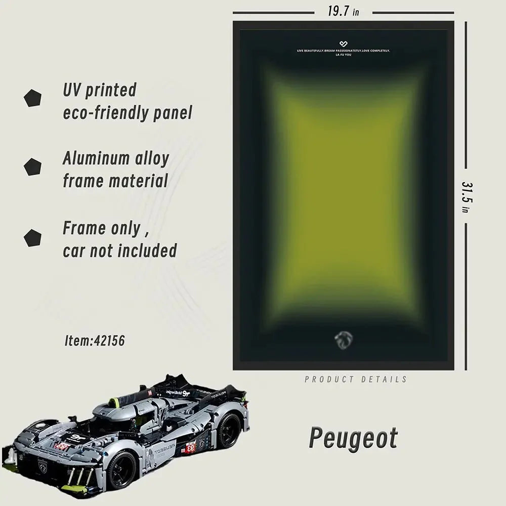 LED Wall Display Frame for LEGO® Peugeot 42156