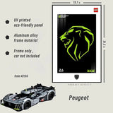 LED Wall Display Frame for LEGO® Peugeot 42156