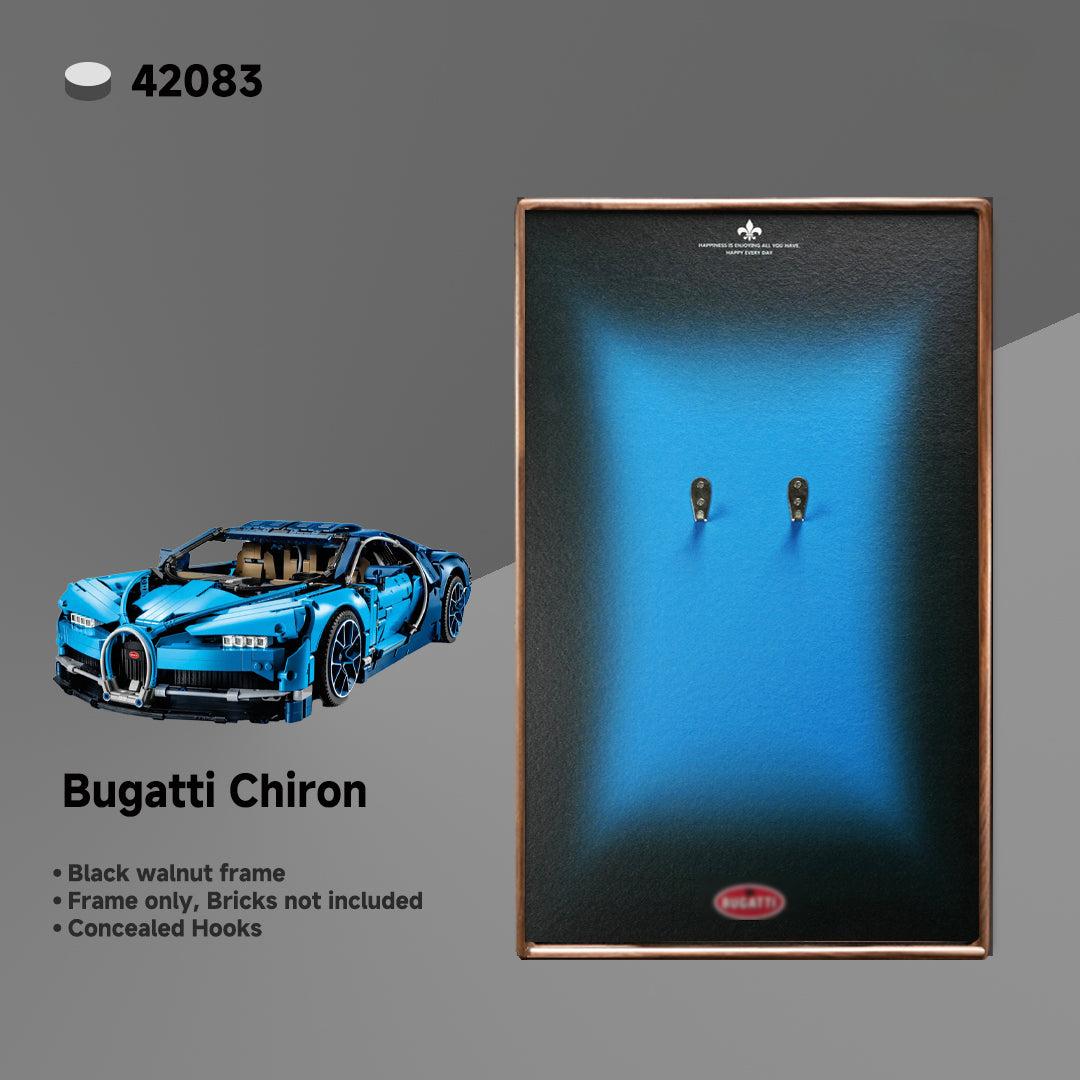 Luxury LEGO® Technic™ Display Frame – Custom Black Walnut Wood for Supercar Sets