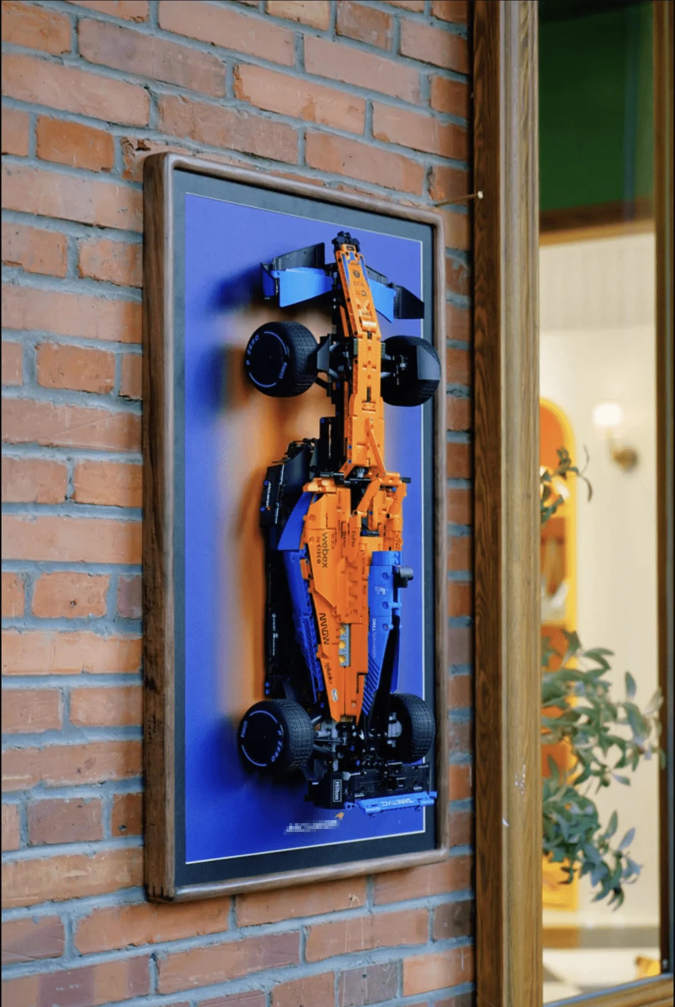 Luxury LEGO® Technic™ Display Frame – Custom Black Walnut Wood for Supercar Sets
