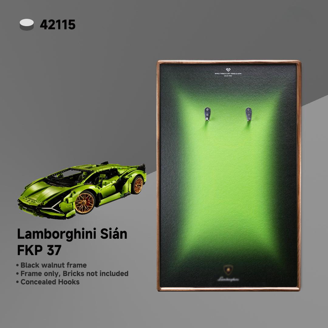 Luxury LEGO® Technic™ Display Frame – Custom Black Walnut Wood for Supercar Sets