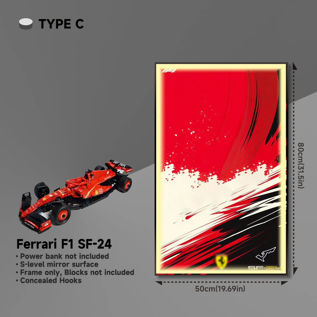 Premium Acrylic Wall Display Frame for LEGO® Ferrari F1 SF-24（42207）