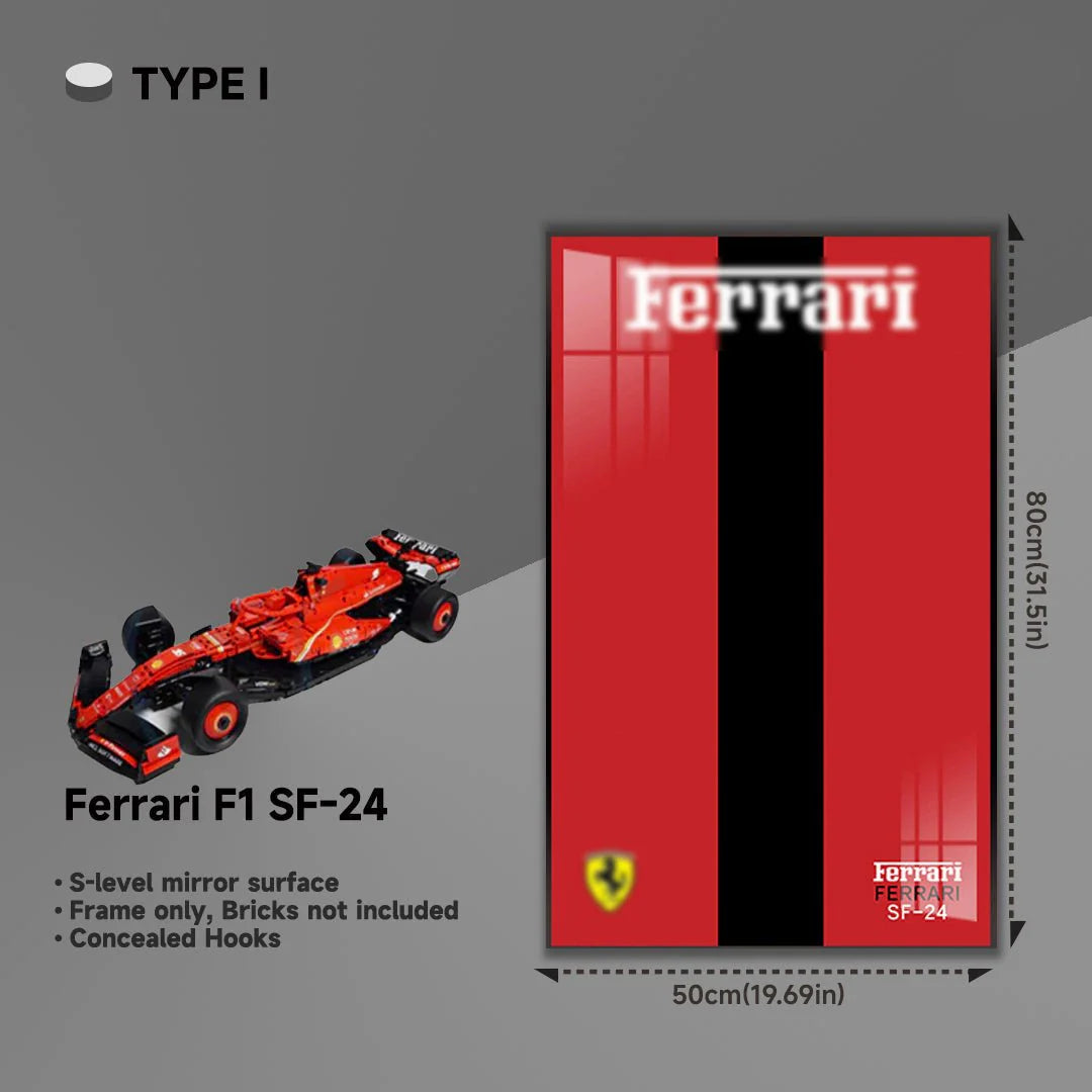 Premium Acrylic Wall Display Frame for LEGO® Ferrari F1 SF-24（42207）
