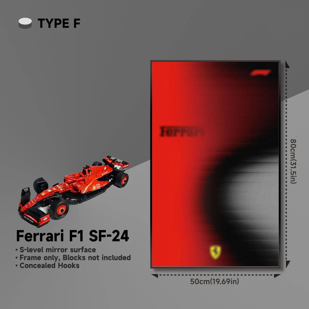 Premium Acrylic Wall Display Frame for LEGO® Ferrari F1 SF-24（42207）