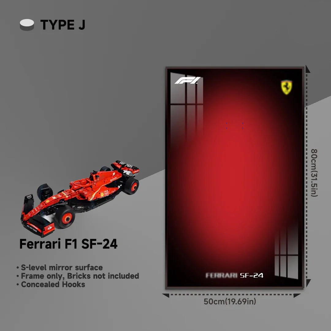 Premium Acrylic Wall Display Frame for LEGO® Ferrari F1 SF-24（42207）