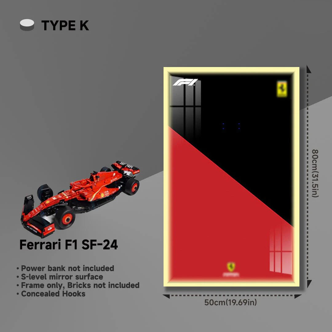 Premium Acrylic Wall Display Frame for LEGO® Ferrari F1 SF-24（42207）