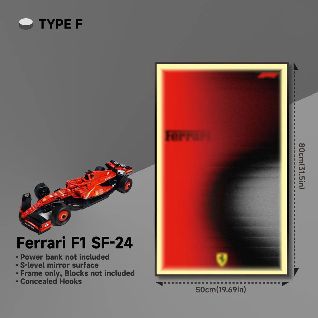 Premium Acrylic Wall Display Frame for LEGO® Ferrari F1 SF-24（42207）
