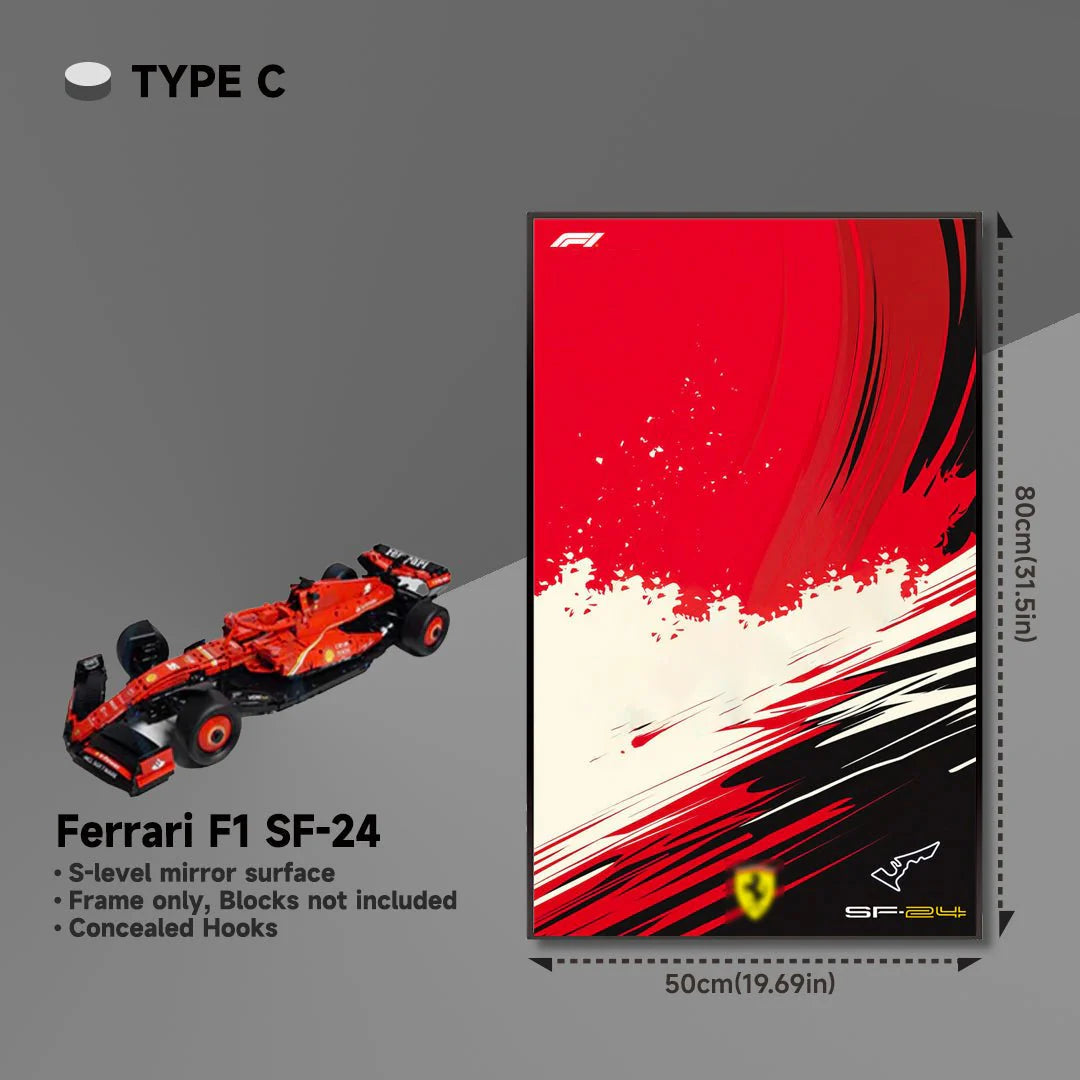 Premium Acrylic Wall Display Frame for LEGO® Ferrari F1 SF-24（42207）