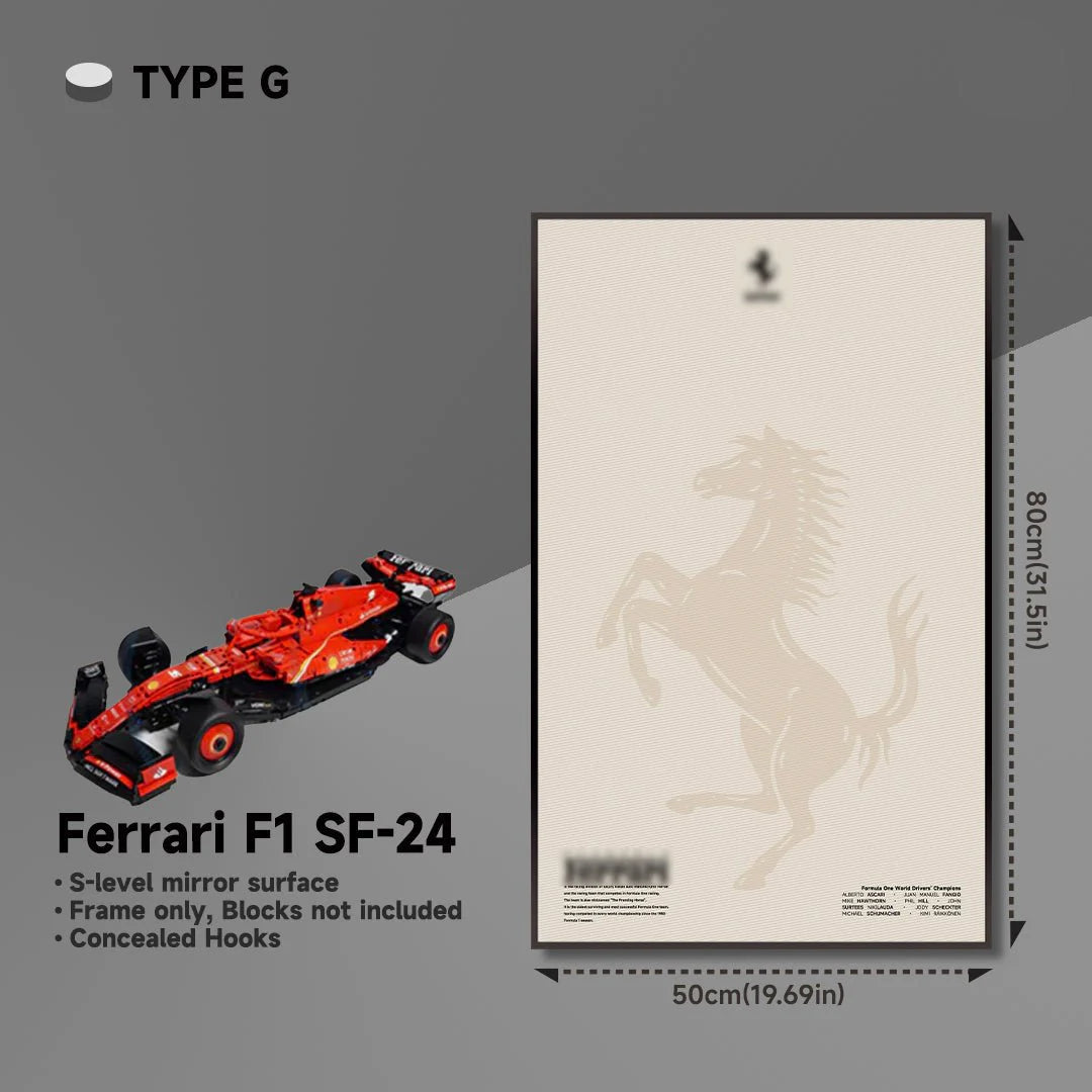 Premium Acrylic Wall Display Frame for LEGO® Ferrari F1 SF-24（42207）