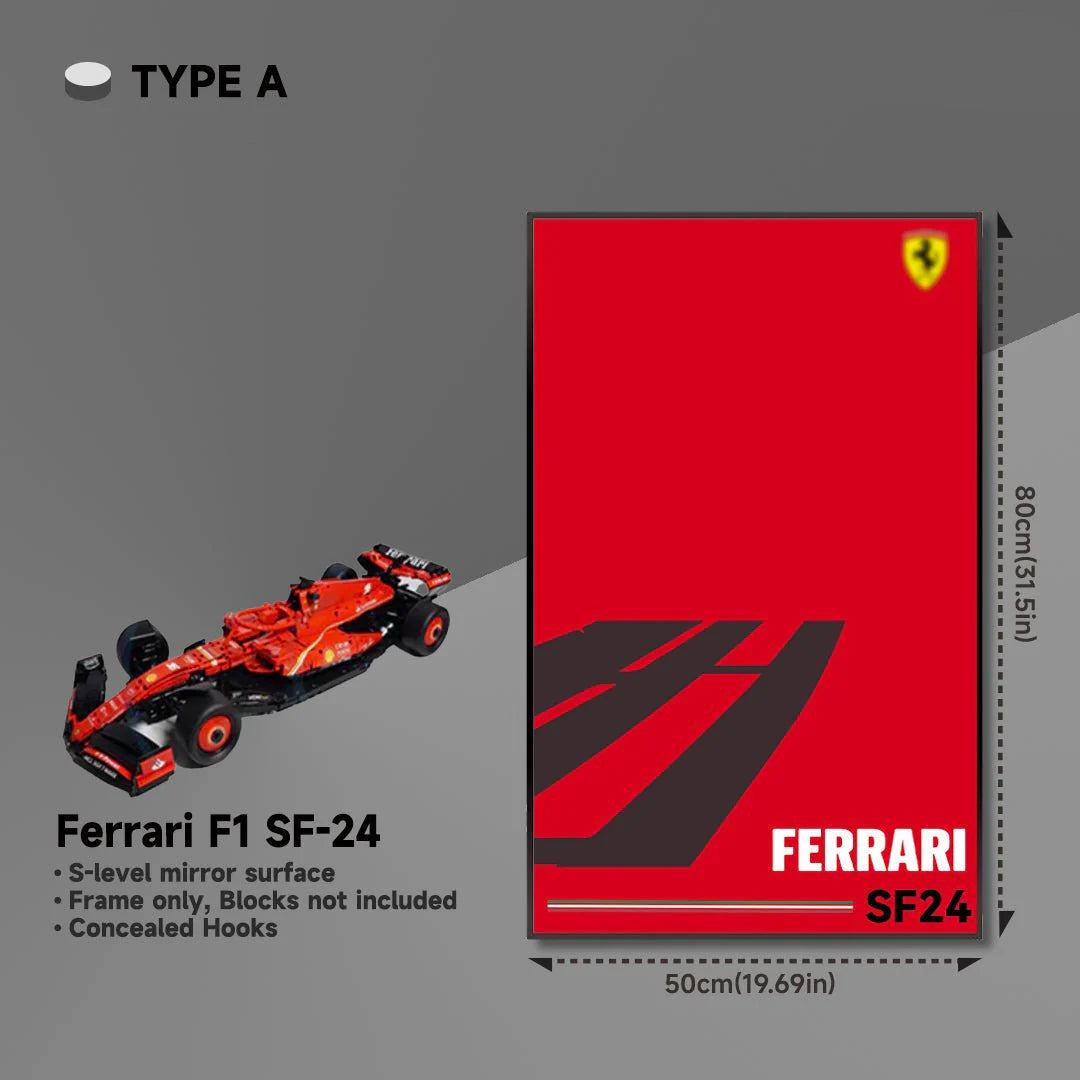 Premium Acrylic Wall Display Frame for LEGO® Ferrari F1 SF-24（42207）