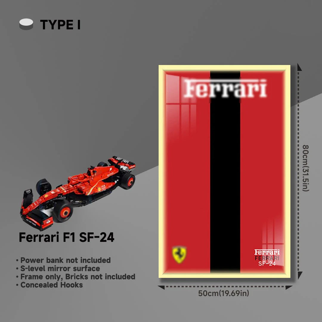 Premium Acrylic Wall Display Frame for LEGO® Ferrari F1 SF-24（42207）