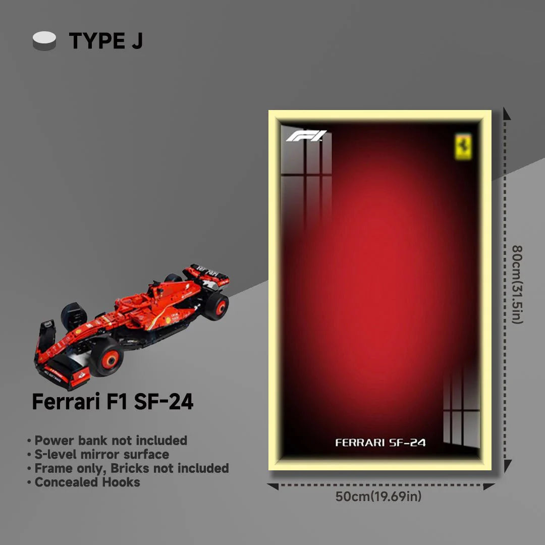 Premium Acrylic Wall Display Frame for LEGO® Ferrari F1 SF-24（42207）