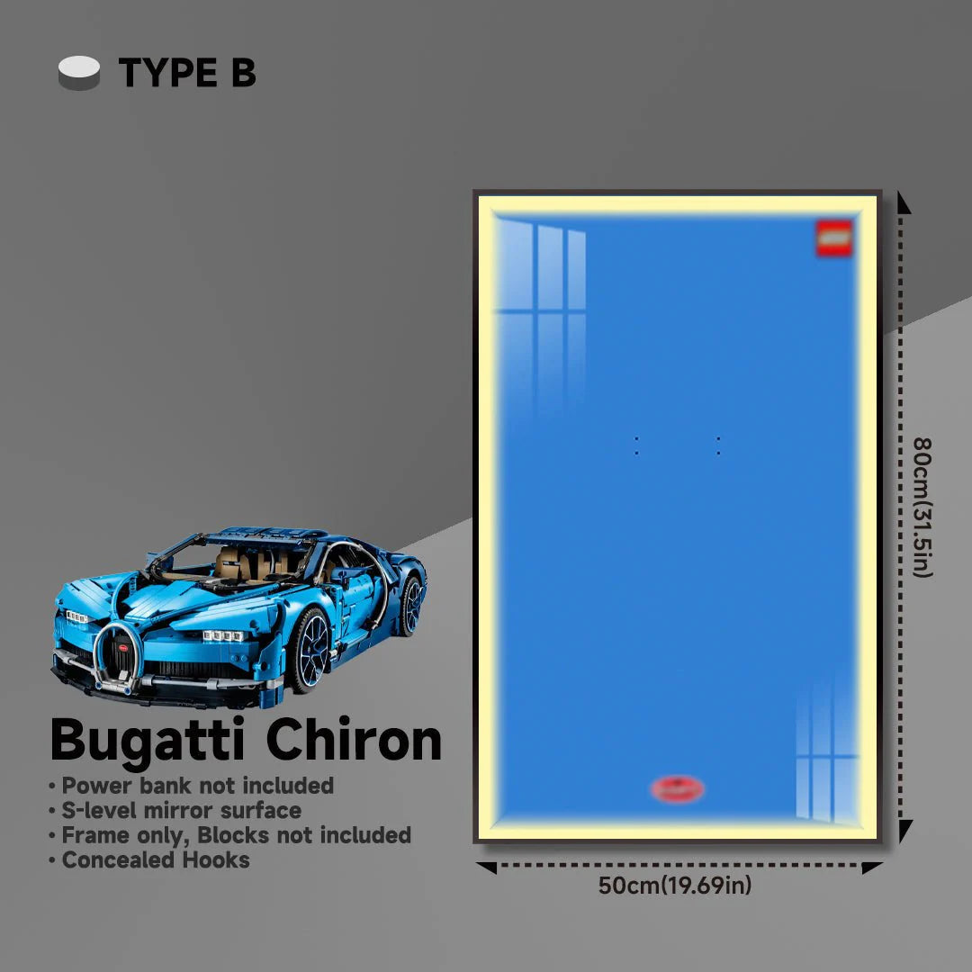 Premium Wall Display Frame for LEGO® 42083 Bugatti Chiron