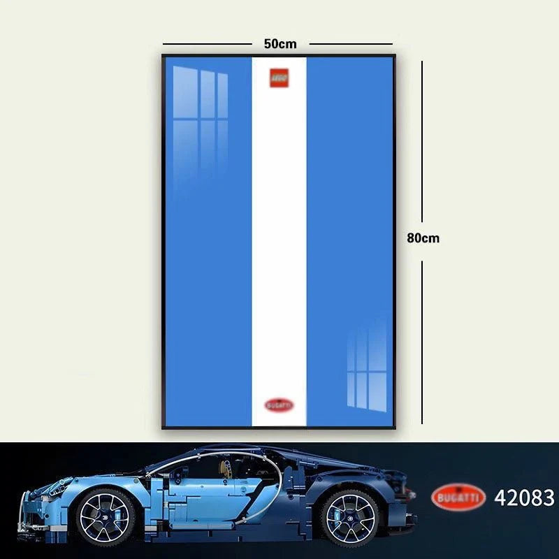 Premium Wall Display Frame for LEGO® 42083 Bugatti Chiron