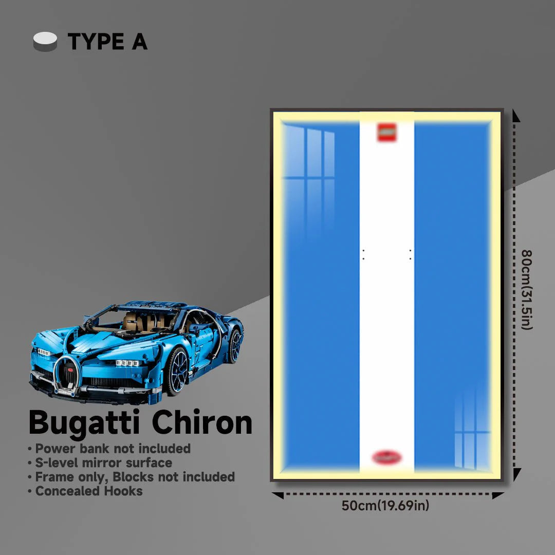 Premium Wall Display Frame for LEGO® 42083 Bugatti Chiron