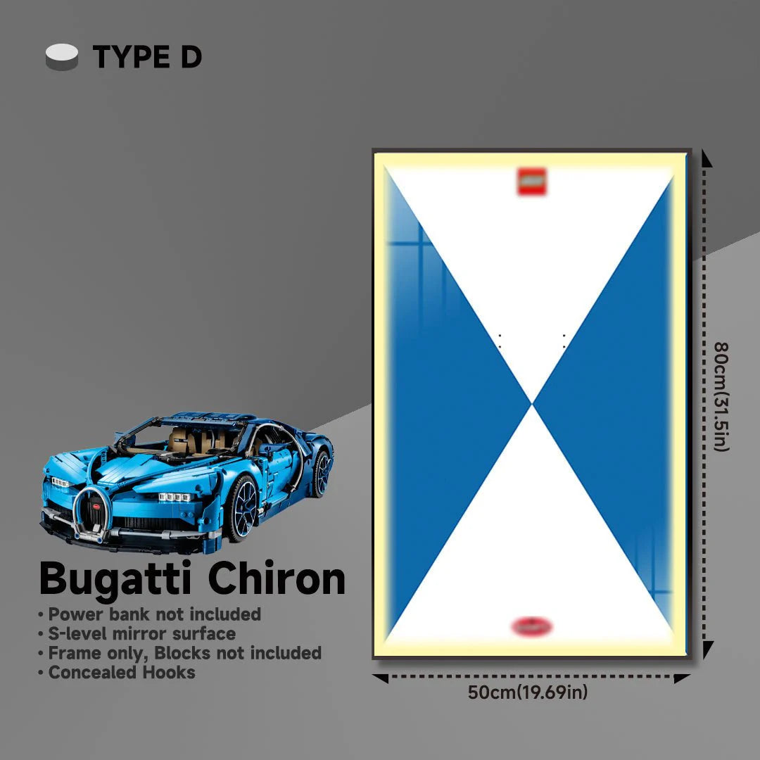 Premium Wall Display Frame for LEGO® 42083 Bugatti Chiron