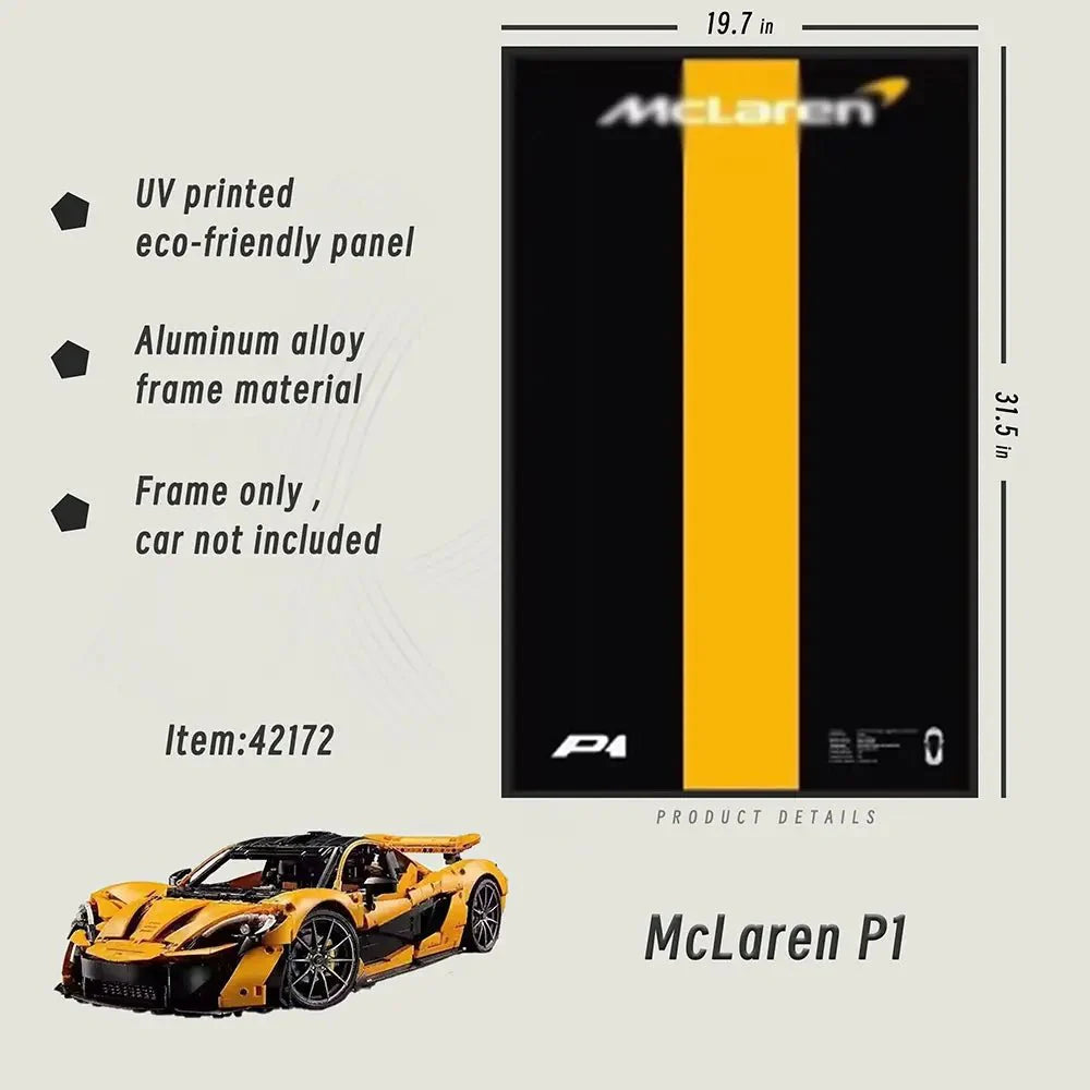 Premium Wall Display Frame for LEGO® 42172 McLaren P1