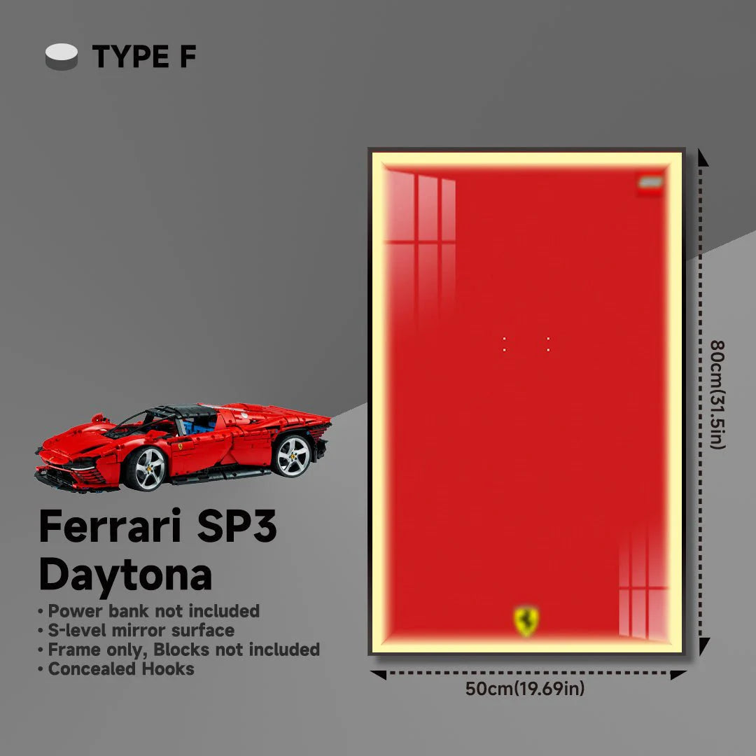Premium Wall Display Frame for LEGO® Technic™ Ferrari Daytona SP3 42143