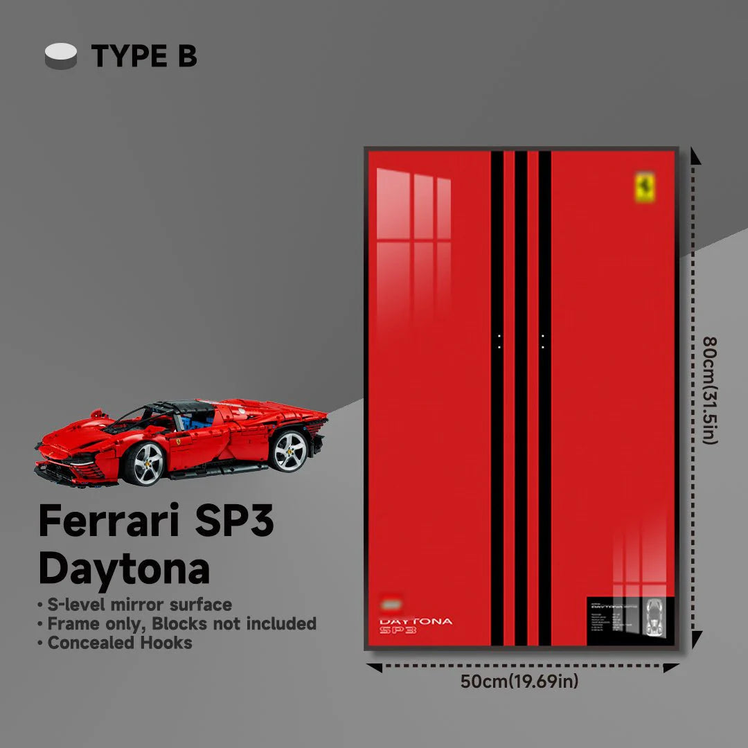 Premium Wall Display Frame for LEGO® Technic™ Ferrari Daytona SP3 42143