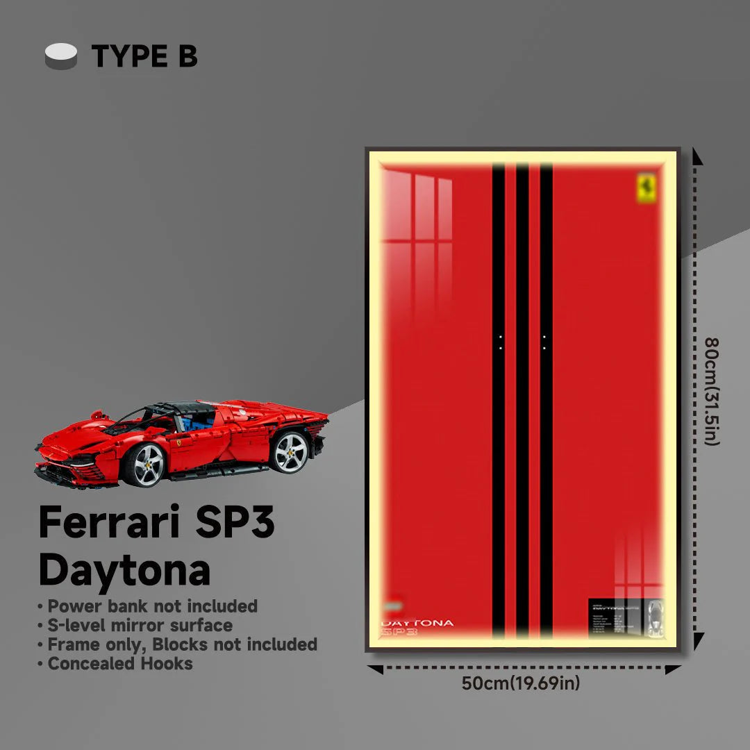 Premium Wall Display Frame for LEGO® Technic™ Ferrari Daytona SP3 42143