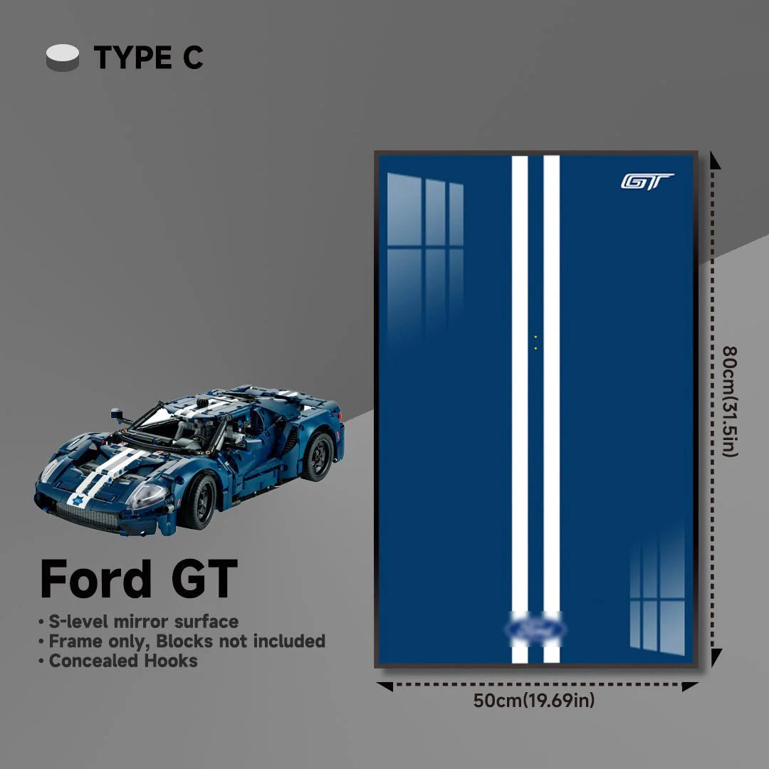 Premium Wall Mount Display Frame for LEGO® Technic™ Ford GT 42154
