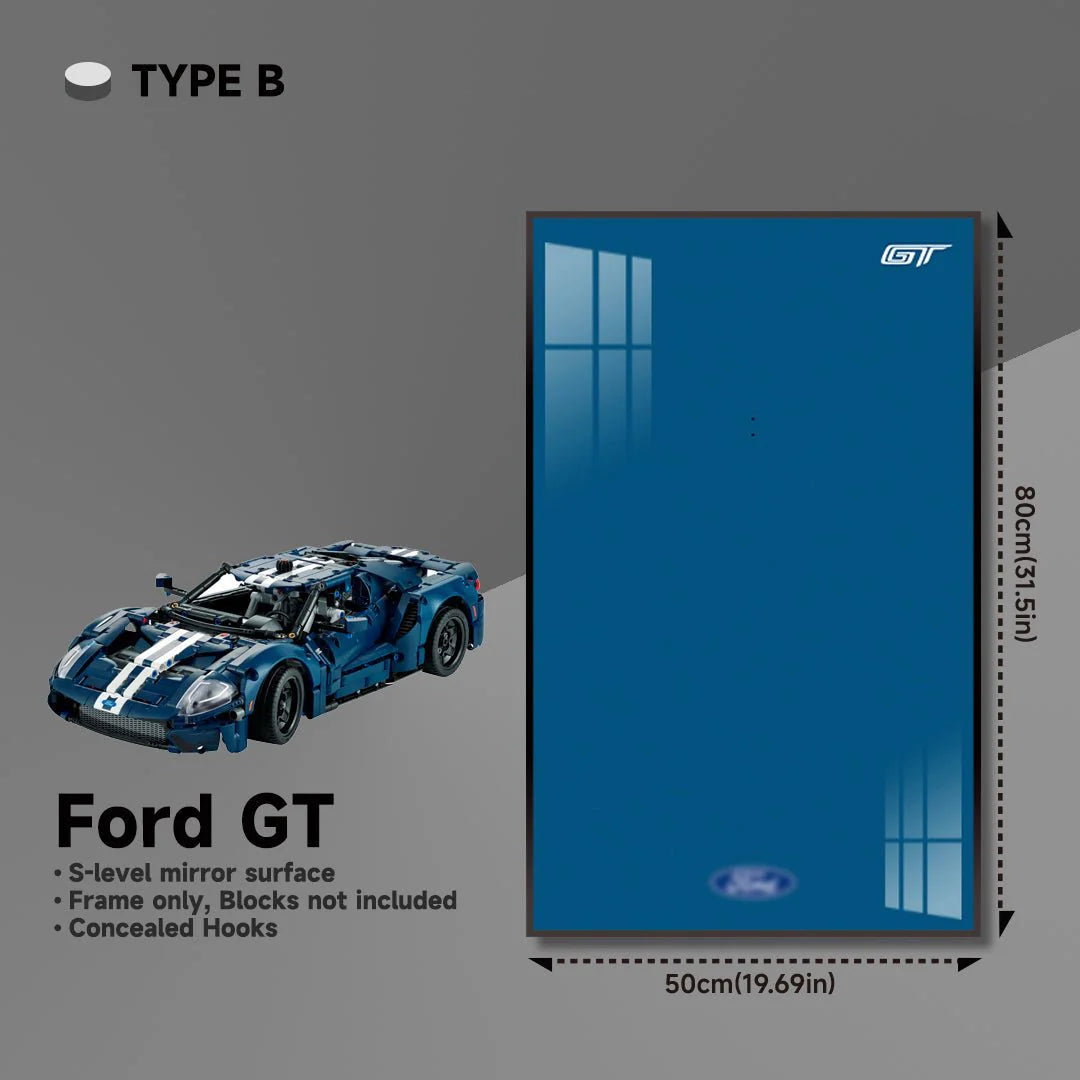 Premium Wall Mount Display Frame for LEGO® Technic™ Ford GT 42154