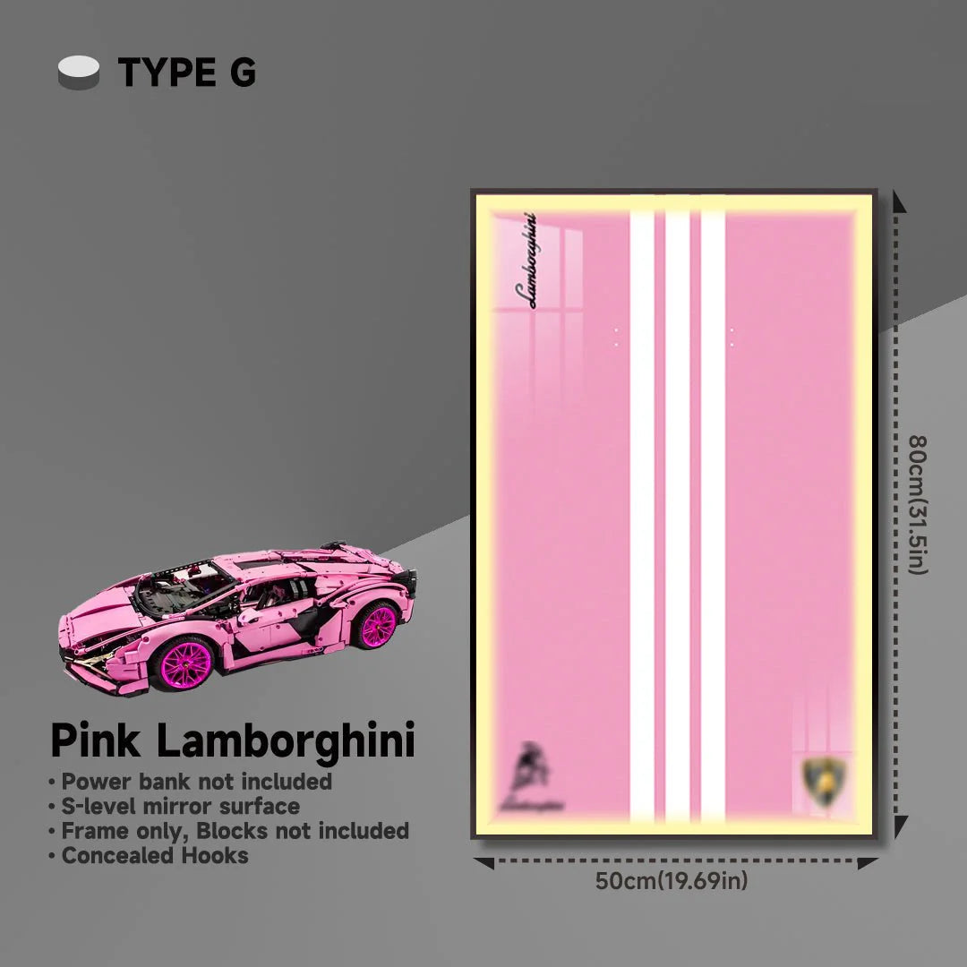 Premium Wall Mount Display Frame for LEGO® Technic™ Lamborghini Sian 42115