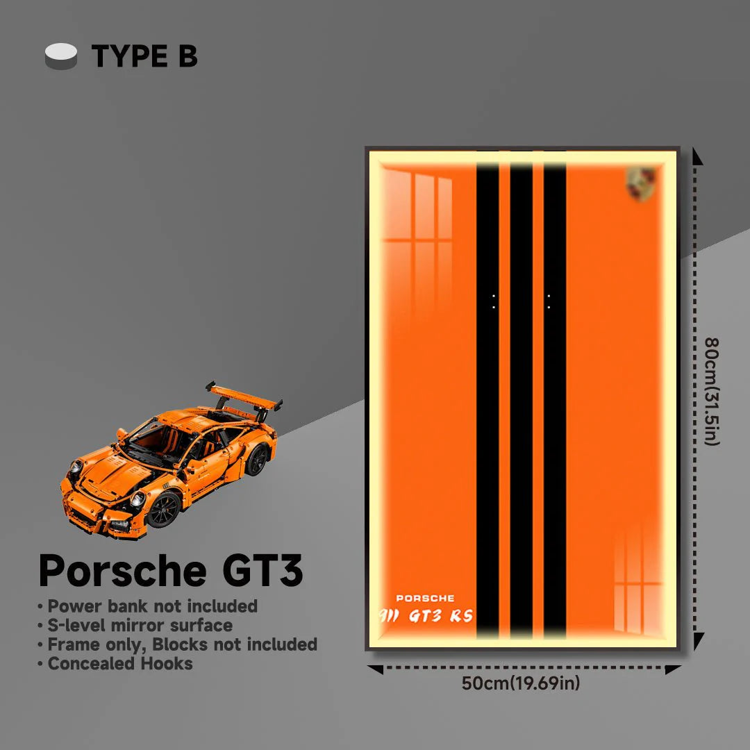 Premium Wall Mount Display Frame for LEGO® Technic™ Porsche 911 GT3 RS 42056