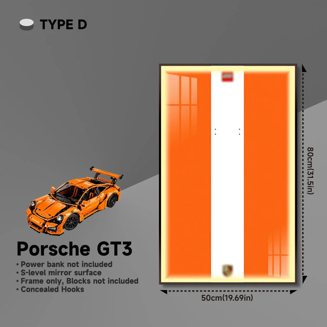 Premium Wall Mount Display Frame for LEGO® Technic™ Porsche 911 GT3 RS 42056