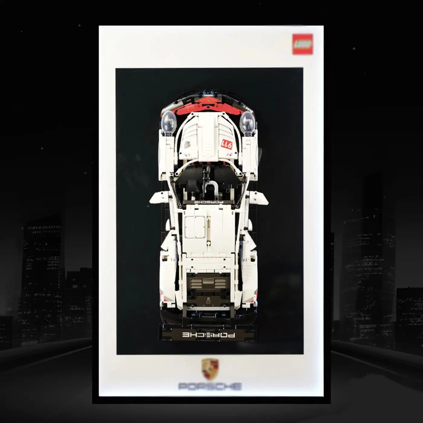 Premium Wall Mount Display Frame for LEGO® Technic™ Porsche 911 RSR 42096