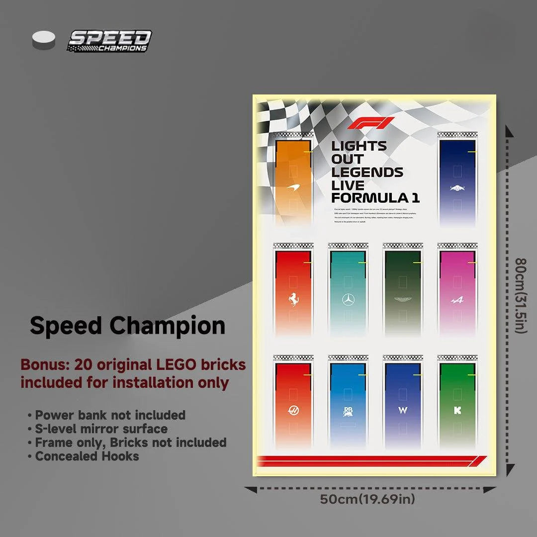 Speed Champions F1 LEGO® Car Collector Wall Display