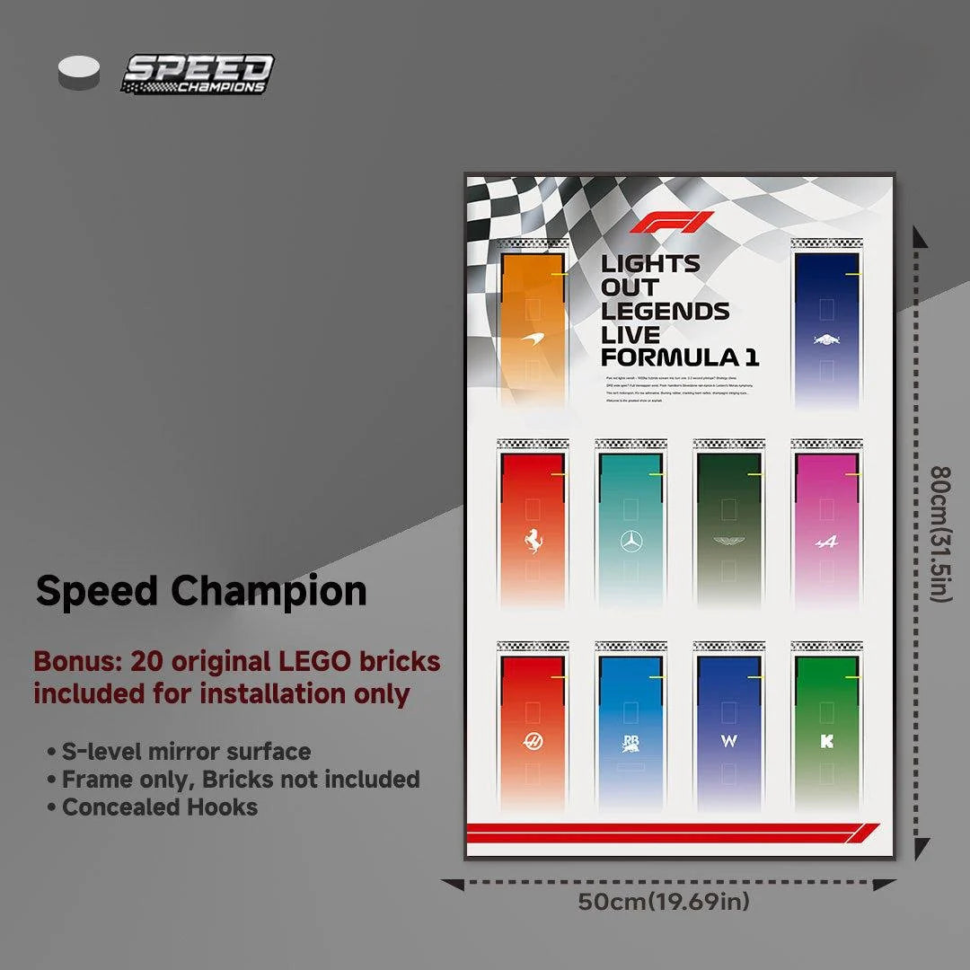 Speed Champions F1 LEGO® Car Collector Wall Display
