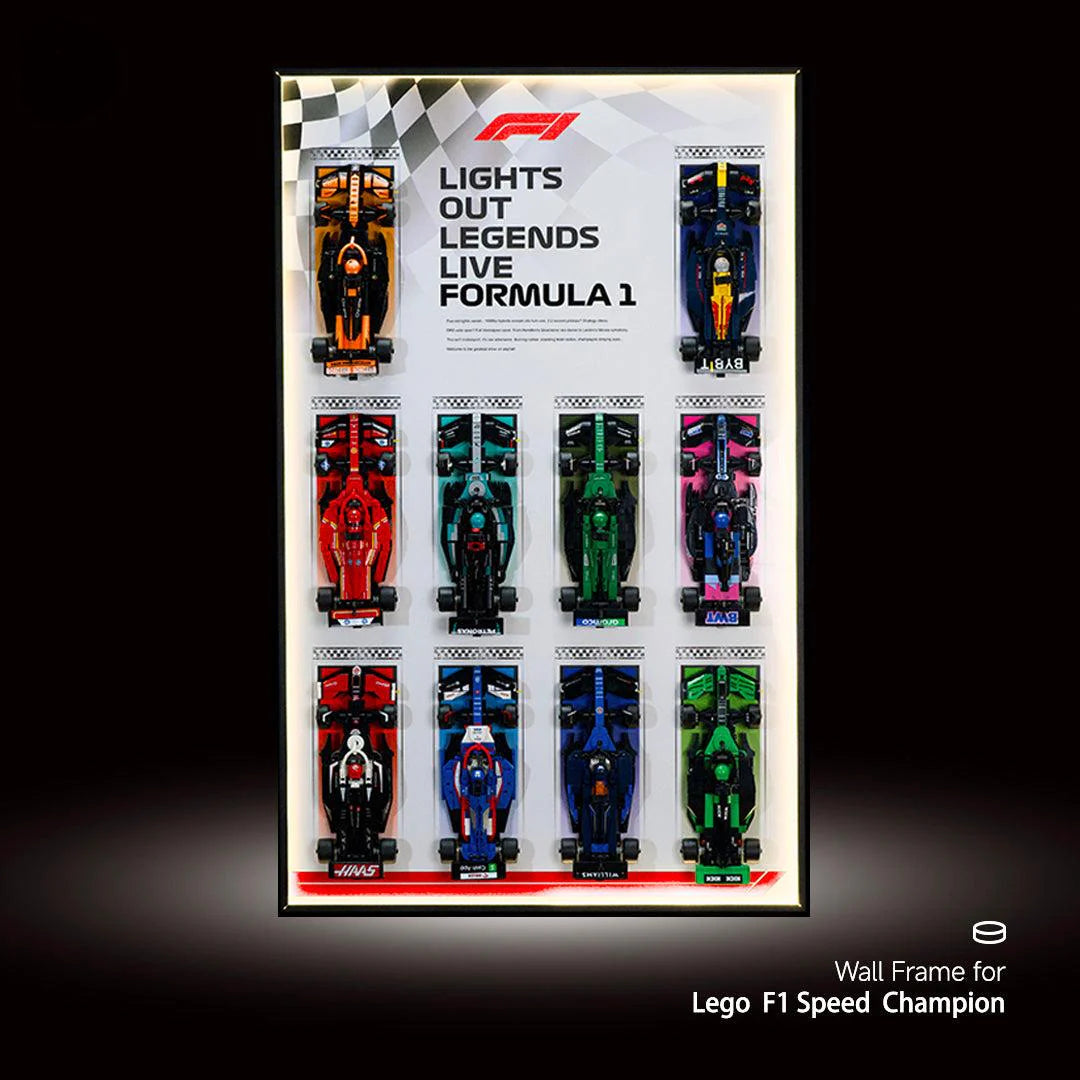 Speed Champions F1 LEGO® Car Collector Wall Display
