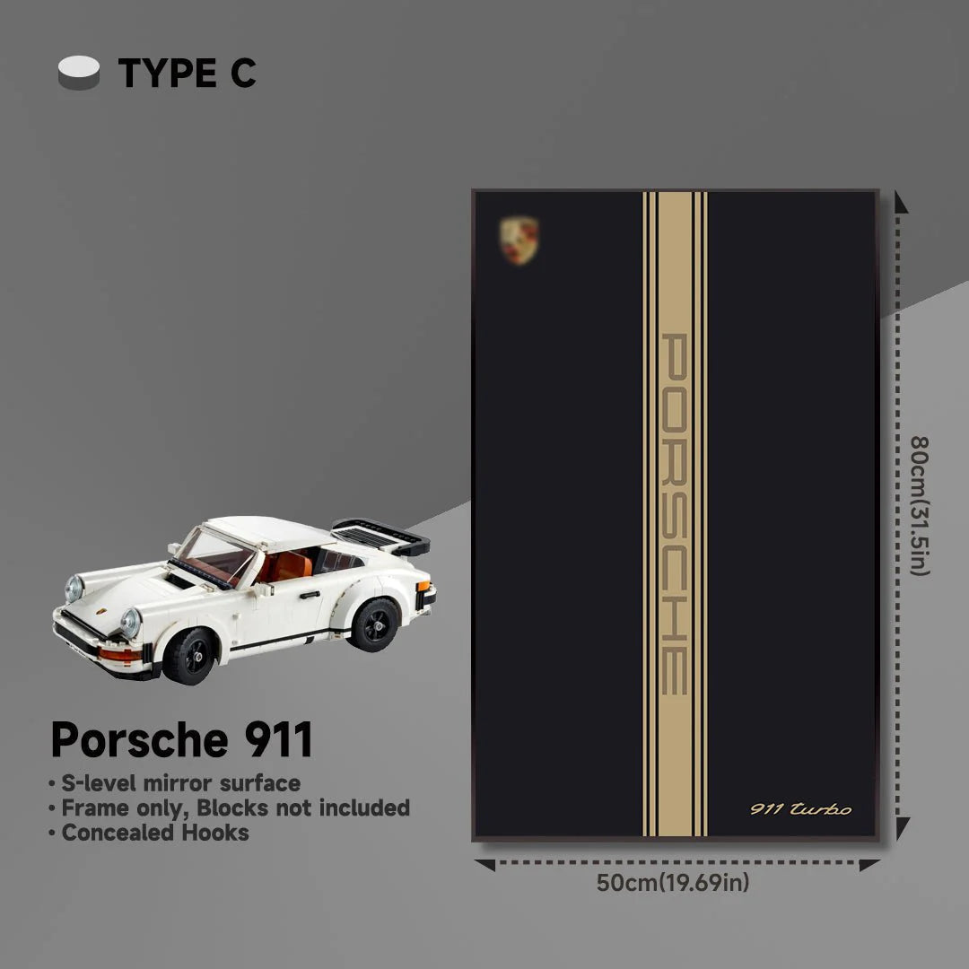 Wall Display Frame for Lego® 10295 Porsche 911 – Classic 911 Turbo Design
